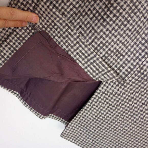 Liz Claiborne Grey & White Check Tweed Wool Vintage Career Skirt - Picture 8 of 9